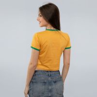 CROPPED COLLEGE AMARELO E VERDE - BRASIL 2026