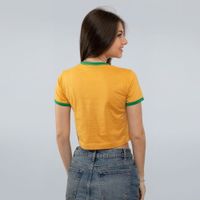 CROPPED COLLEGE AMARELO E VERDE - BRASIL 2026