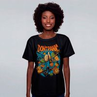 CAMISETA PRETA - DON'T PANIC