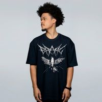CAMISETA OVERSIZED PRETA - CANARINHO SINISTRO