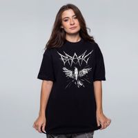 CAMISETA OVERSIZED PRETA - CANARINHO SINISTRO