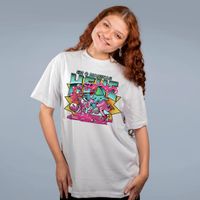 CAMISETA OVERSIZED OFF WHITE - ALQUIMISTA HEHE FRENTE