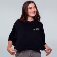 CROPPED OVERSIZED PRETO - OPALA DANUBIO