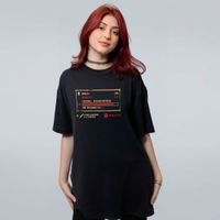 CAMISETA OVERSIZED PRETA - LEVEL EXHAUSTED