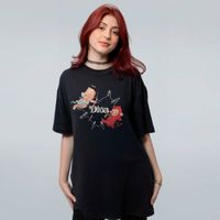 CAMISETA OVERSIZED PRETA - SPYKE HEART