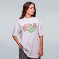 CAMISETA OVERSIZED OFF WHITE - TWO HEARTS