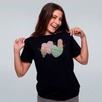 CAMISETA PRETA - TWO HEARTS