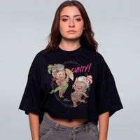 CROPPED OVERSIZED PRETO - CUNTY