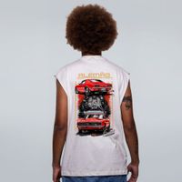 REGATA OVERSIZED OFF WHITE - CAMARO VERMELHO