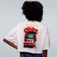 CROPPED OVERSIZED OFF WHITE - CAMARO VERMELHO