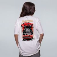 CAMISETA OVERSIZED OFF WHITE - CAMARO VERMELHO