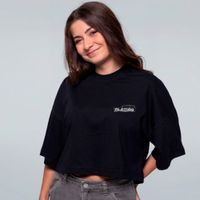 CROPPED OVERSIZED PRETO - CAMARO VERMELHO