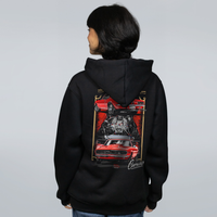 MOLETOM PRETO - CAMARO VERMELHO