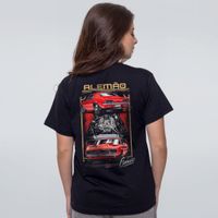 CAMISETA PRETA - CAMARO VERMELHO