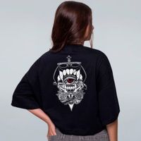 CROPPED OVERSIZED PRETO - RAVENPLAI