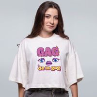 CROPPED OVERSIZED OFF WHITE - GAG DE LA GAG