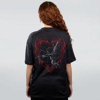 CAMISETA OVERSIZED PRETA - CURSED BY CUPID