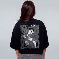 CROPPED OVERSIZED PRETO - ESPINHEIRO