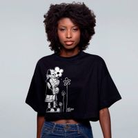 CROPPED OVERSIZED PRETO - NATURE ART