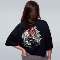 CROPPED OVERSIZED PRETO - REVOLUÇÃO ART