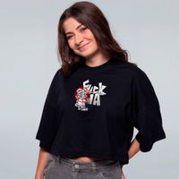 CROPPED OVERSIZED PRETO - REVOLUÇÃO ART
