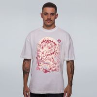 CAMISETA OVERSIZED OFF WHITE - DRAGON TYPE