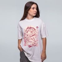 CAMISETA OVERSIZED OFF WHITE - DRAGON TYPE