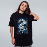 CAMISETA OVERSIZED PRETA - DRAGON TYPE