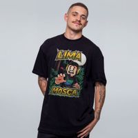 CAMISETA OVERSIZED PRETA - MONSTRO NA FLORESTA
