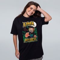CAMISETA OVERSIZED PRETA - MONSTRO NA FLORESTA