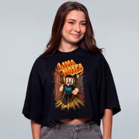 CROPPED OVERSIZED PRETO - PORTAS DO HOTEL