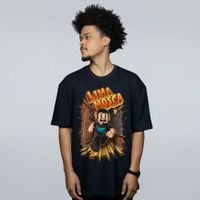 CAMISETA OVERSIZED PRETA - PORTAS DO HOTEL