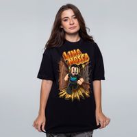 CAMISETA OVERSIZED PRETA - PORTAS DO HOTEL
