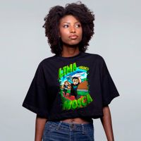 CROPPED OVERSIZED PRETO - TRALALERO TRALALA