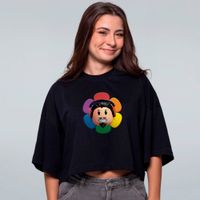 CROPPED OVERSIZED PRETO - GIRASSOL LIMA MOSCA