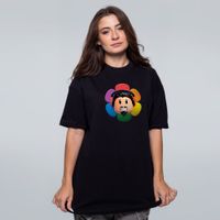 CAMISETA OVERSIZED PRETA - GIRASSOL LIMA MOSCA