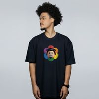 CAMISETA OVERSIZED PRETA - GIRASSOL LIMA MOSCA