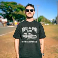 CAMISETA OVERSIZED PRETA - MÁQUINA DO TEMPO