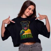 CROPPED OVERSIZED PRETO - MOSTRA SUA FORÇA