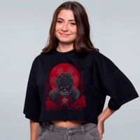 CROPPED OVERSIZED PRETO - LOBISOMEM
