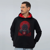 MOLETOM PRETO COM FORRO VERMELHO - LOBISOMEM