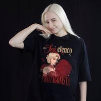 CAMISETA OVERSIZED PRETA - NO SEU ELENCO