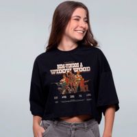 CROPPED OVERSIZED PRETO - WIDOW WOOD: GRUPO