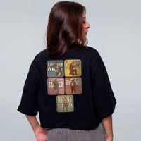 CROPPED OVERSIZED PRETO - WIDOW WOOD: GRUPO