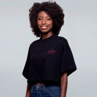 CROPPED OVERSIZED PRETO - YES, CHEF