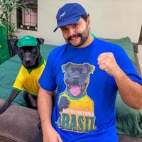 CAMISETA AZUL ROYAL - MOSTRA SUA FORÇA