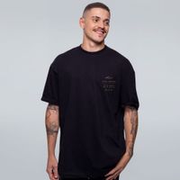 CAMISETA OVERSIZED PRETA - WE WERE NEVER ALONE