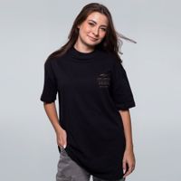 CAMISETA OVERSIZED PRETA - WE WERE NEVER ALONE