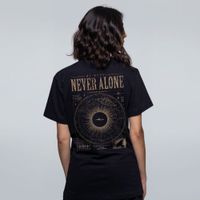 CAMISETA PRETA - WE WERE NEVER ALONE