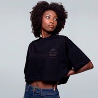 CROPPED OVERSIZED PRETO - WE WERE NEVER ALONE
